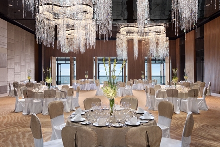 August Design Consultant, one of two design teams newly appointed by luxury property developer Tulip Group for the upcoming Centara Grand Resort and Spa Jomtien, designed the Seaboard Ballroom at Hilton Pattaya (shown).