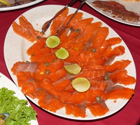 Salmon buffet.