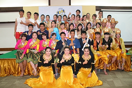 Youth exchange students show off their talents during an evening of song and dance.