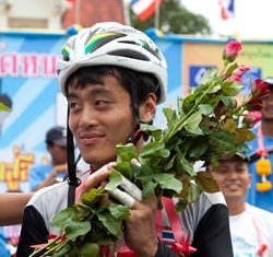 Panupong Kunta was one of the students who crossed the country from Pattaya to Nong Khai.