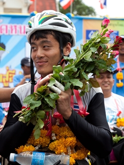 Panupong Kunta was one of the students who crossed the country from Pattaya to Nong Khai.