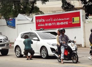 Begging in the middle of the street is dangerous.