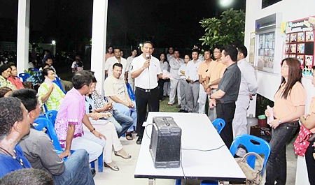 Rayong officials hold another meeting with the public to try and allay their fears about possible crises in the area. 