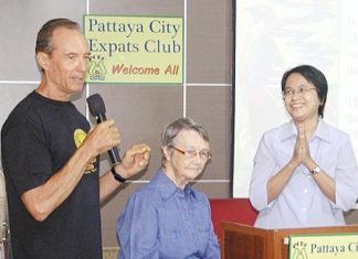 Outgoing PCEC Chairman Michel de Goumois presents the Pattaya City Expats Club Annual Report. Michel’s conclusion was that 2011 / 2012 was a good year for PCEC; if the PCEC were a ship, we could now say that it has reached its ‘cruising speed’.