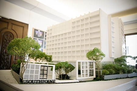 A scale model of the Southpoint development.