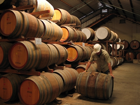 Part of Angove’s fortified wine solera system. 