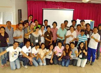 A team of reporters from the Thai PBS national television station and the Child Development Foundation led by secretary Wallop Tankananurak visited the Father Ray Foundation in Pattaya recently. They were welcomed by Supachai Satiansilapin and fruitful discussions were held on how to build up a network between local and national social workers and the media in helping homeless children attain equality and opportunities in Thai society.