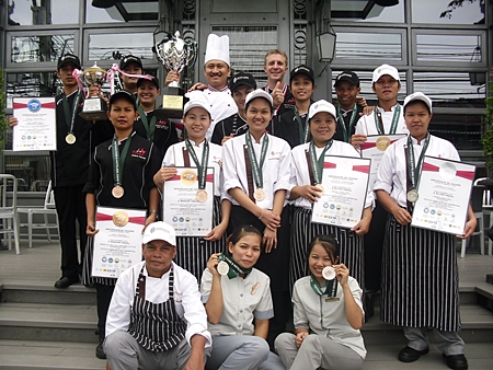 The Culinary & Housekeeping team of Woodlands Hotel & Resort Pattaya proudly show off their numerous awards that they won in the Food & Spa categories at the “Pattaya Food & Hotelier Expo 2012” held in Pattaya recently. The Woodlands team claim their victories were the result of great team spirit and relentless efforts to be the best.