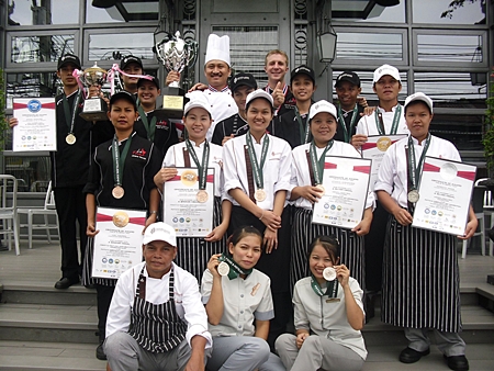 The Culinary & Housekeeping team of Woodlands Hotel & Resort Pattaya proudly show off their numerous awards that they won in the Food & Spa categories at the “Pattaya Food & Hotelier Expo 2012” held in Pattaya recently. The Woodlands team claim their victories were the result of great team spirit and relentless efforts to be the best. 