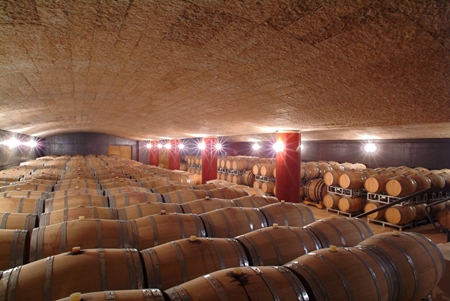 Cellar at The Campagnola winery 