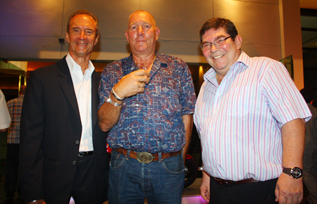 (L to R) Woody, Neil and Simon share amusing stories.