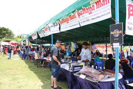 The fairgrounds are lined with stalls selling everything from beer to trinkets.