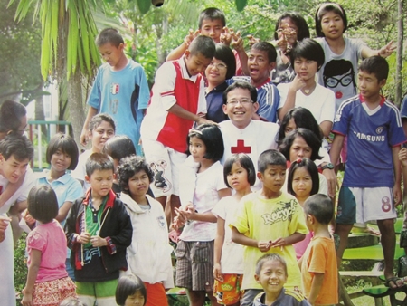 Just some of Father Peter’s happy family.