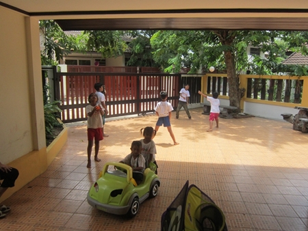 Children find ways to have fun.