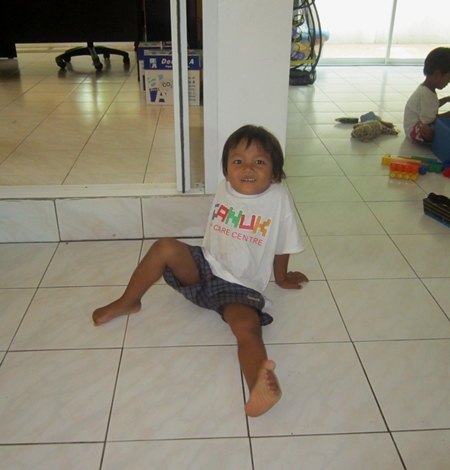 One of the youngest in the centre.