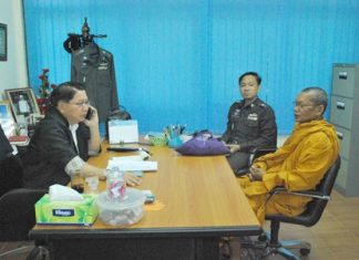 Police question monk Athikarnvinai Jeersilo for allegedly molesting an 11-year-old girl.