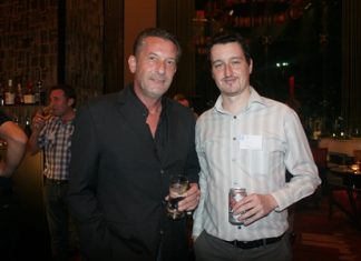 Cees Cuijpers (left) and Damien Kerneis (right) enjoy the networking evening.