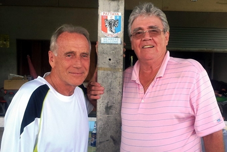 Dale Murphy, left, with Larry.