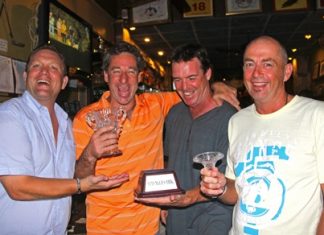 Mugs indeed! Darren Allcock, Diego Wells, John McHugh and Phil Smedley.