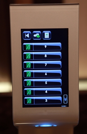 The sleek PORT control panel can detect when a user approaches and calculate the most efficient method of transporting them to their desired destination.