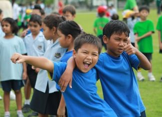 We did it! Students celebrate a victory.