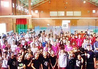 All of the teams listen to the rules and gear themselves up for some dodge ball.