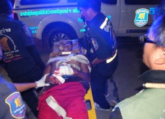 Medics rush Anucha Somkhanae to the hospital hoping to get there in time to save his fingers and his penis.