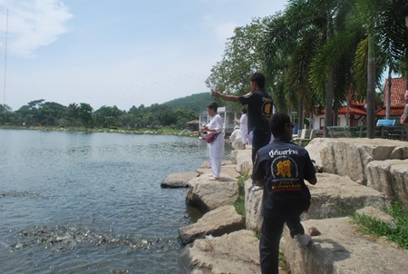 Residents of Sattahip celebrate the end of their annual vegetarian festival with the release of 1,999 sea creatures. 