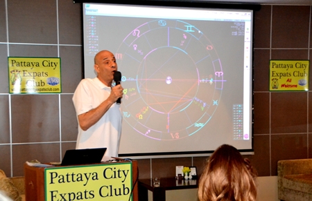 Ofer Cohen describes the traits and qualities of one of the PCEC members based on reading his astrological chart.