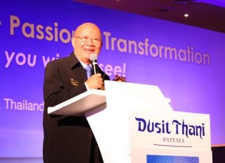 Deputy Mayor Wattana Janthaowranont, opens the Asia Fitness Convention 2012 at the Dusit Thani Hotel, Pattaya, Friday, Oct. 19.