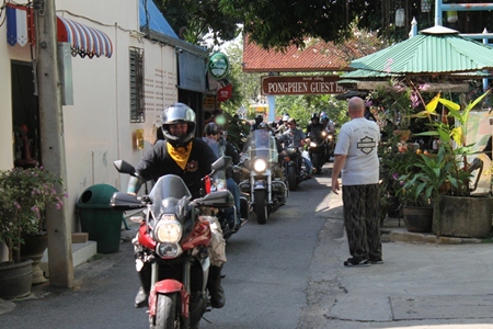 The riders on the way.