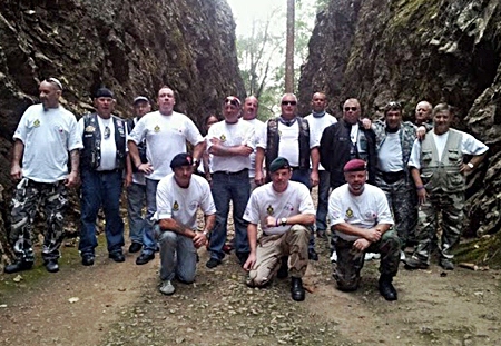 Some of the riders in Hellfire Pass.