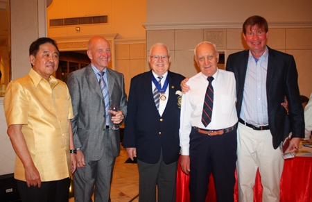Old friends meet, Sen. Sutham, Bill, Brendan, Dennis and Jan Olav.