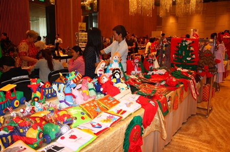 The Christmas Bazaar, which signals the opening of the Christmas shopping season here in Pattaya, features 80 vendors from all over Thailand.