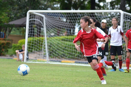 A Regent’s student gives it her all playing against 5 other schools. 
