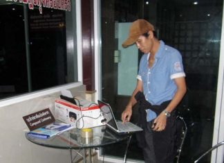 One of the 3 “fake” officials we were able to get a photo of before they all snuck out of the police station.