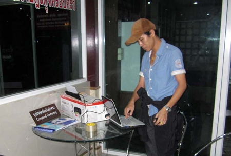 One of the 3 “fake” officials we were able to get a photo of before they all snuck out of the police station. 