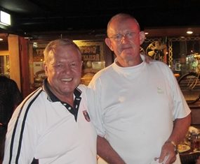 Low gross winner Max Scott (right) with Golf Chairman Joe Mooneyham.