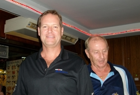 Sunday’s winner Roger Cross (left) with Colin Davis. 