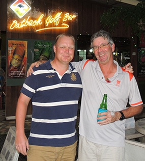 Friday winners, Mark Riggall (left) with Bob St. Aubin.