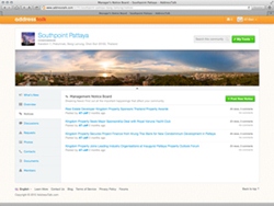 Staying in touch: The AddressTalk platform's noticeboard facilitates smooth communications between the project's management and customers.