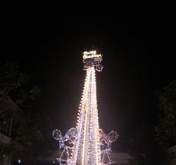 Bikes and bulbs combine to make Thanyapura's dazzling Christmas tree entirely unique.