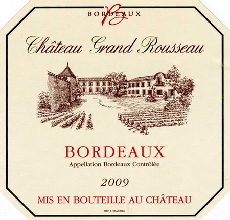 Château Grand Rousseau label 