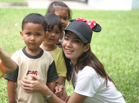 Ketsraporn Wongtho, head of the committee, loves the little children. 