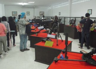 U.N. committee tours Marine Corps museum ESCAP panelists tour the Marine Corps museum.