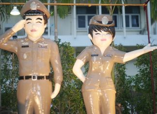 Regional police unveil their new smiling “mascots” to show residents and tourists that “we are your best friends.”