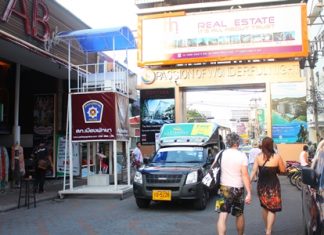 Police can roll their observation tower into place…