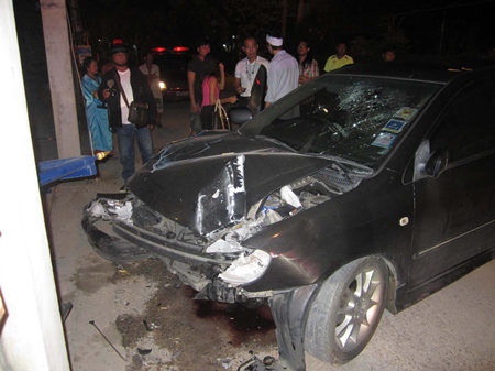 Luckily no one was hurt when a British-Thai drunk driver crashed into this house. 