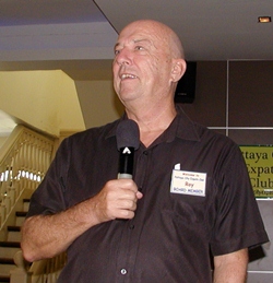 Open Forum MC Roy Albiston invites new members & guests to introduce themselves. PCEC meetings are free for all to attend, & have a delicious buffet catered by the Tavern by the Sea (part of the Amari complex) for only 220 baht. Other menu options include tea or coffee & toast, or fruit juice & fruit for 95 baht. The buffet starts at 9.30 & the meeting at 10.30. 