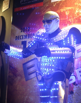 Robots and aliens take over the night.